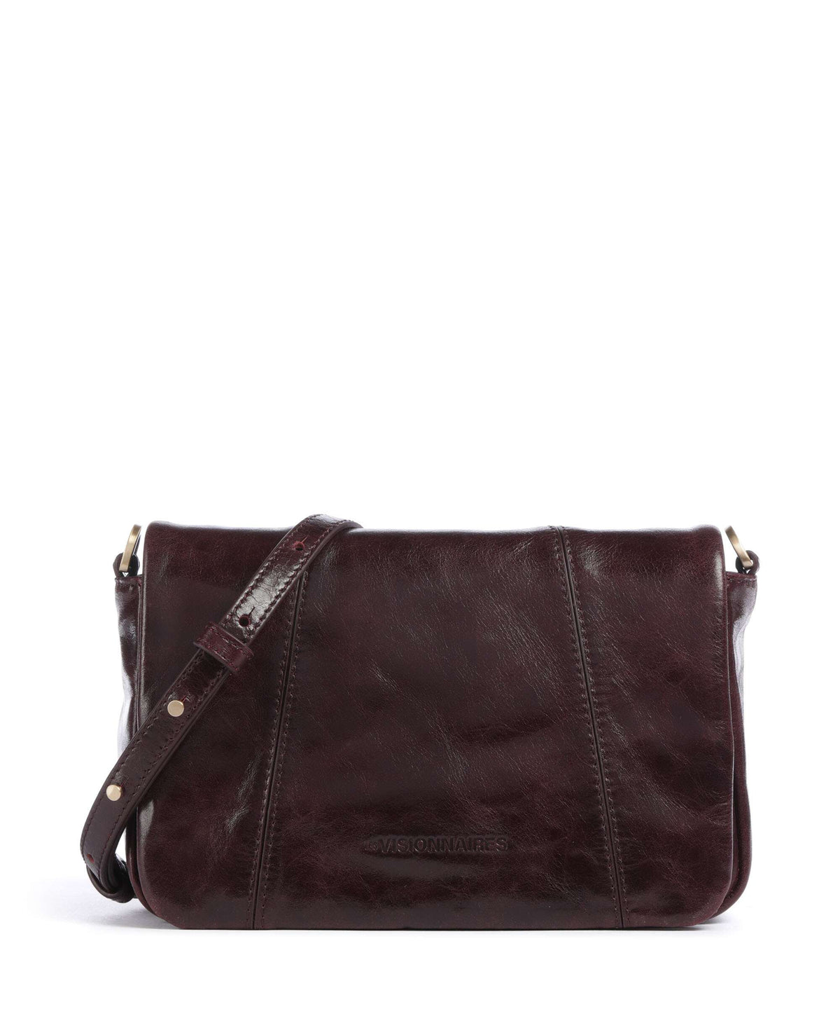 Les Visionnaires Mila Icon Crinkle Crossbody bag bordeaux red