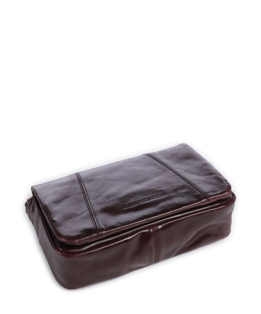 Les Visionnaires Mila Icon Crinkle Crossbody bag bordeaux red