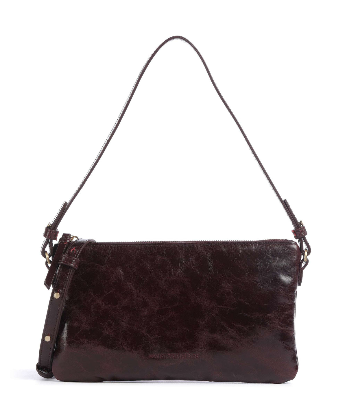 Les Visionnaires Alice Crinkle Shoulder bag bordeaux red