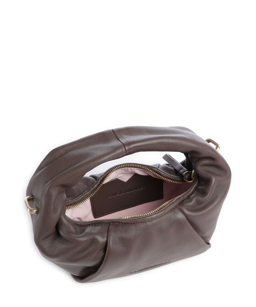 Les Visionnaires Greta Essential Silky Mini Crossbody bag chocolate
