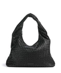 Les Visionnaires Jade Weave Silky Hobo bag black