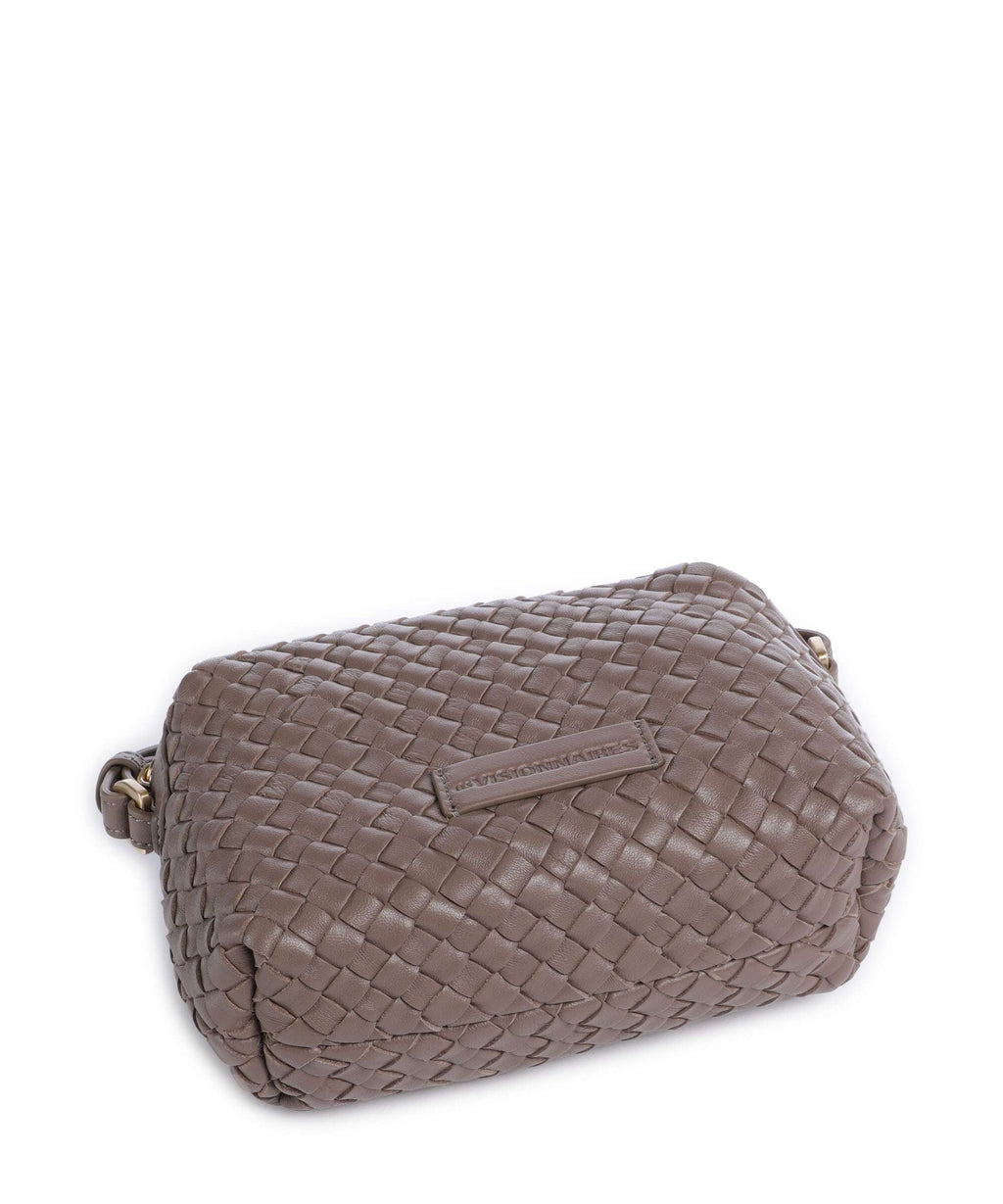 Les Visionnaires Lynn Weave Silky Crossbody bag taupe brown
