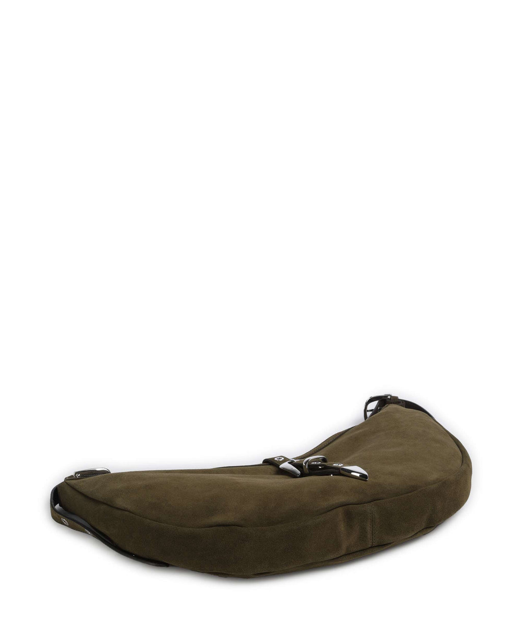 Les Visionnaires Enya Rebel Cozy Hobo bag deep jungle
