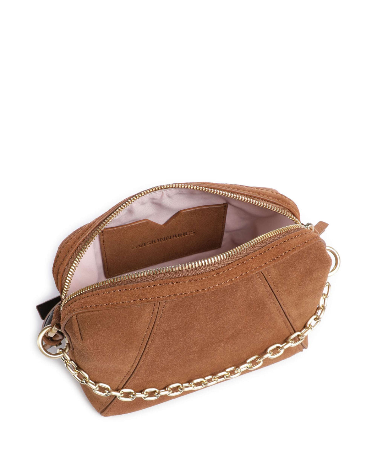 Les Visionnaires Lynn Cozy Chain Crossbody bag cognac