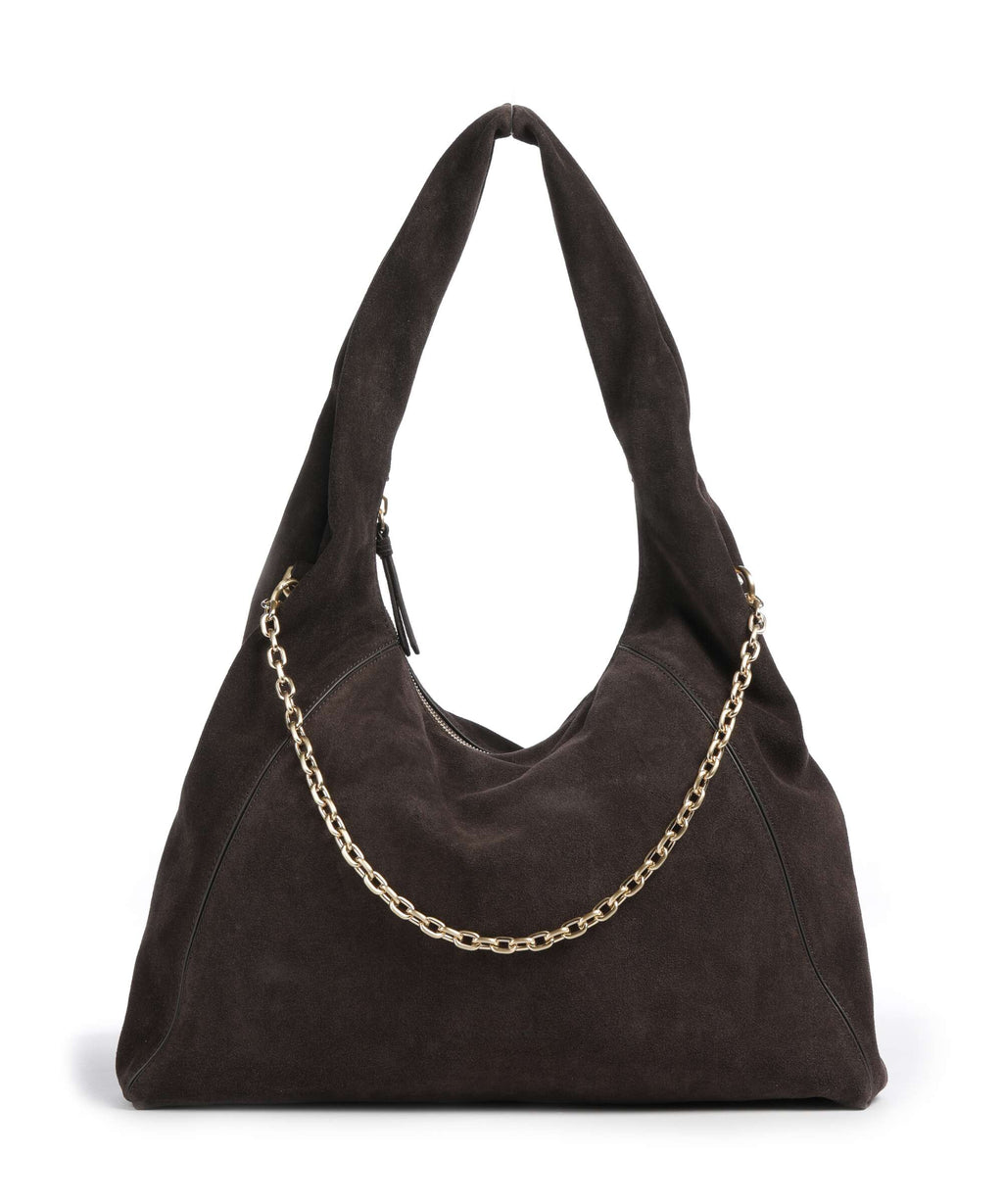 Les Visionnaires Jade Cozy Chain Hobo bag dark brown