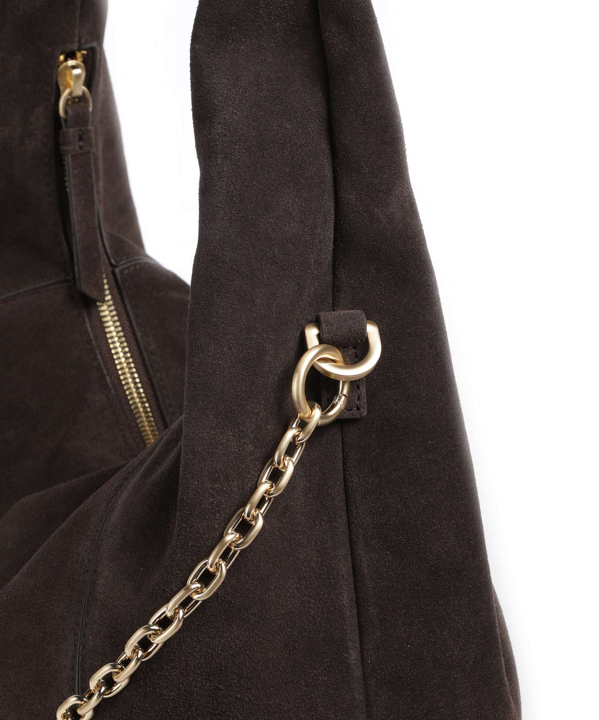 Les Visionnaires Jade Cozy Chain Hobo bag dark brown