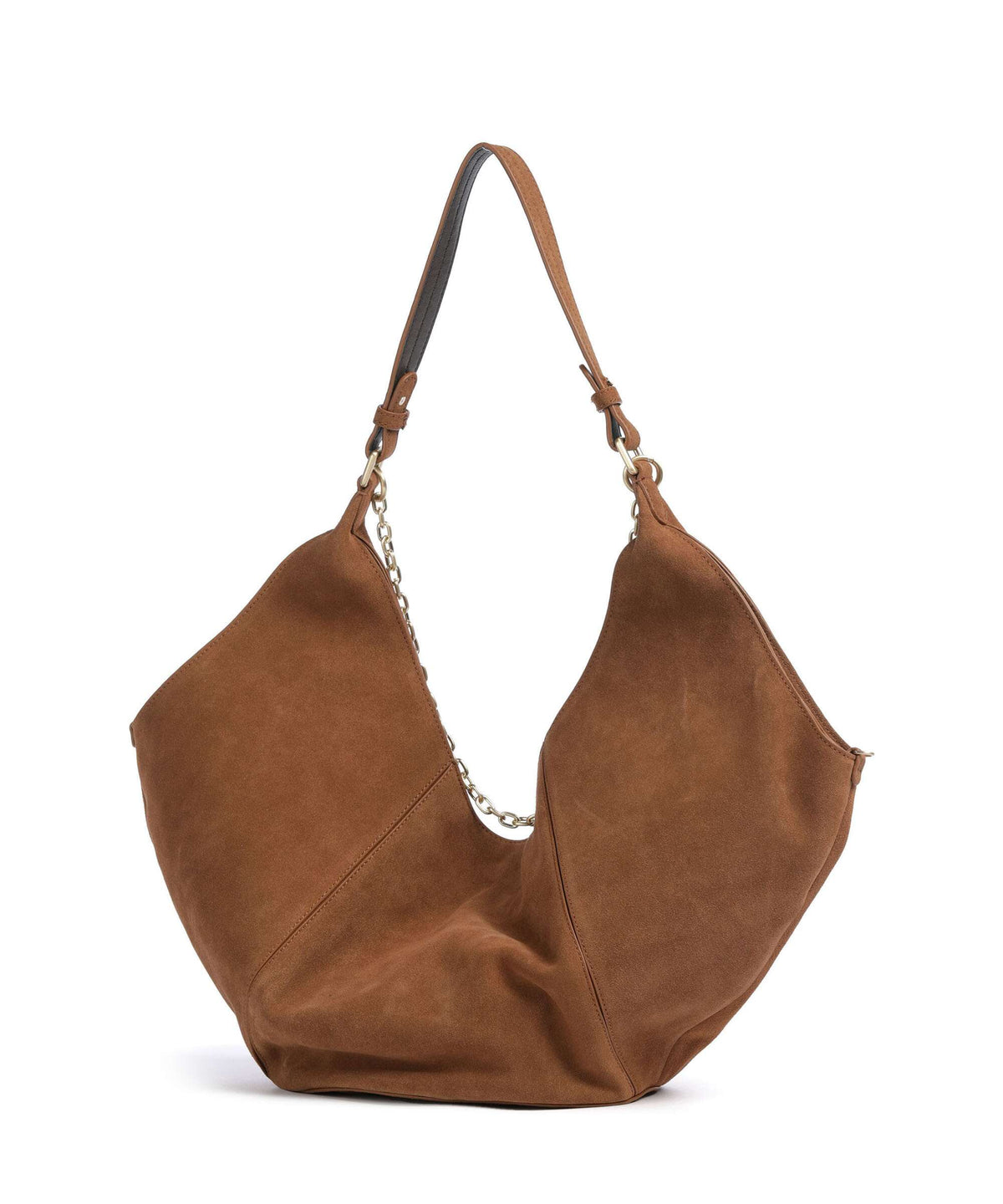 Les Visionnaires Amelie Cozy Chain Hobo bag cognac