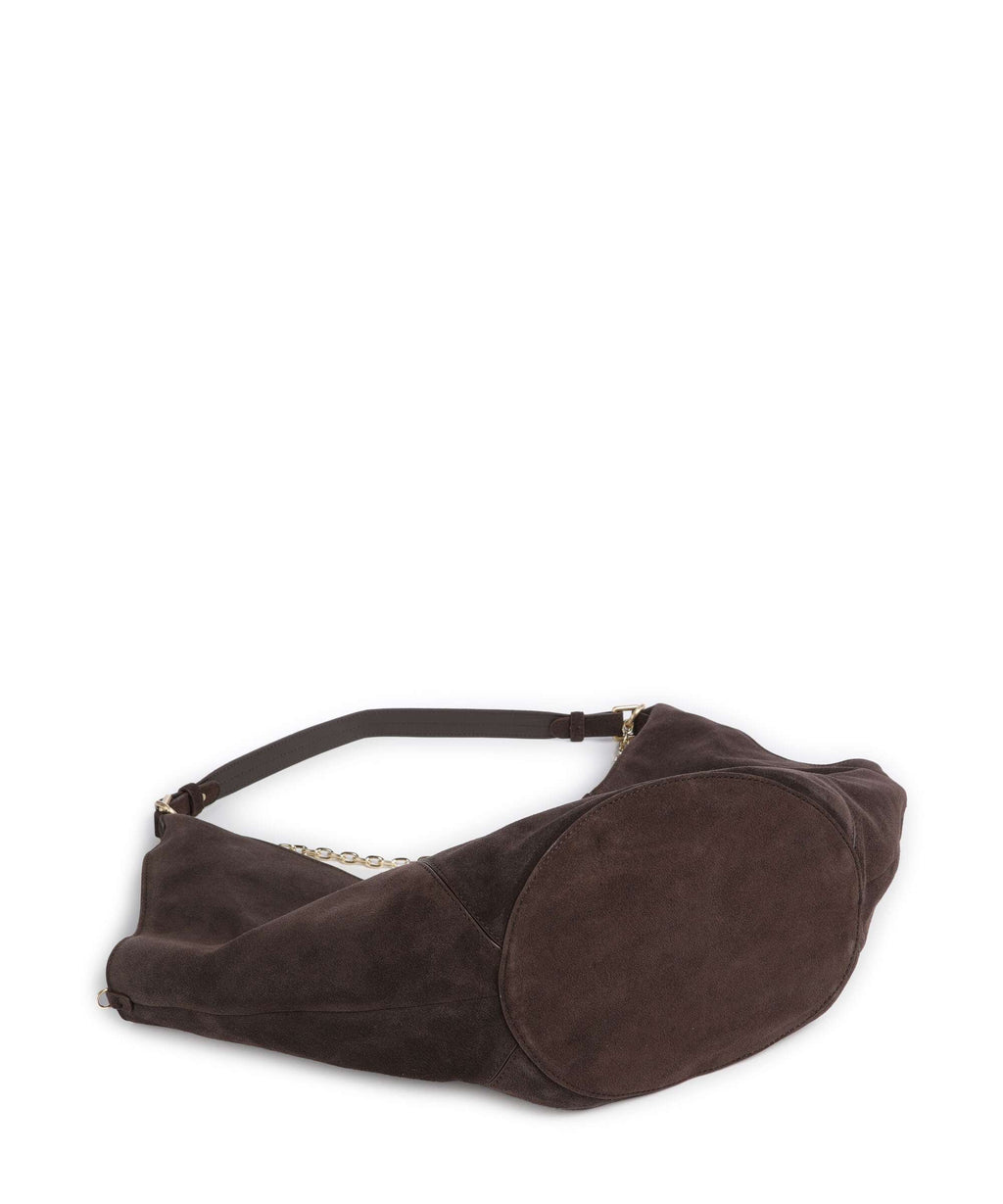 Les Visionnaires Amelie Cozy Chain Hobo bag dark brown