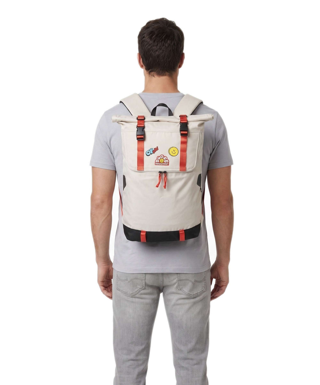 Doughnut The Dudes Christopher Dark Rolltop backpack beige