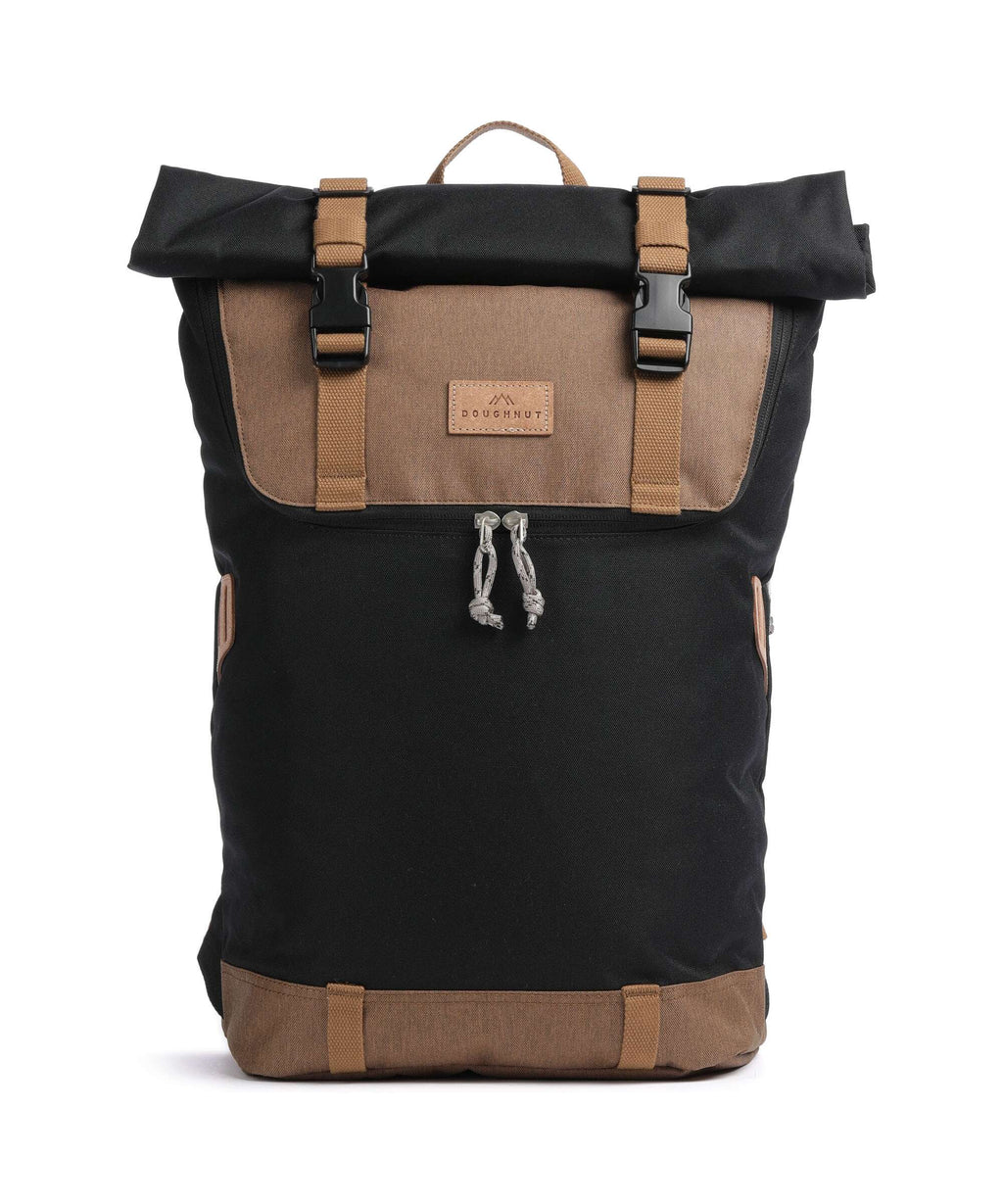 Doughnut Christopher Rolltop backpack black/khaki