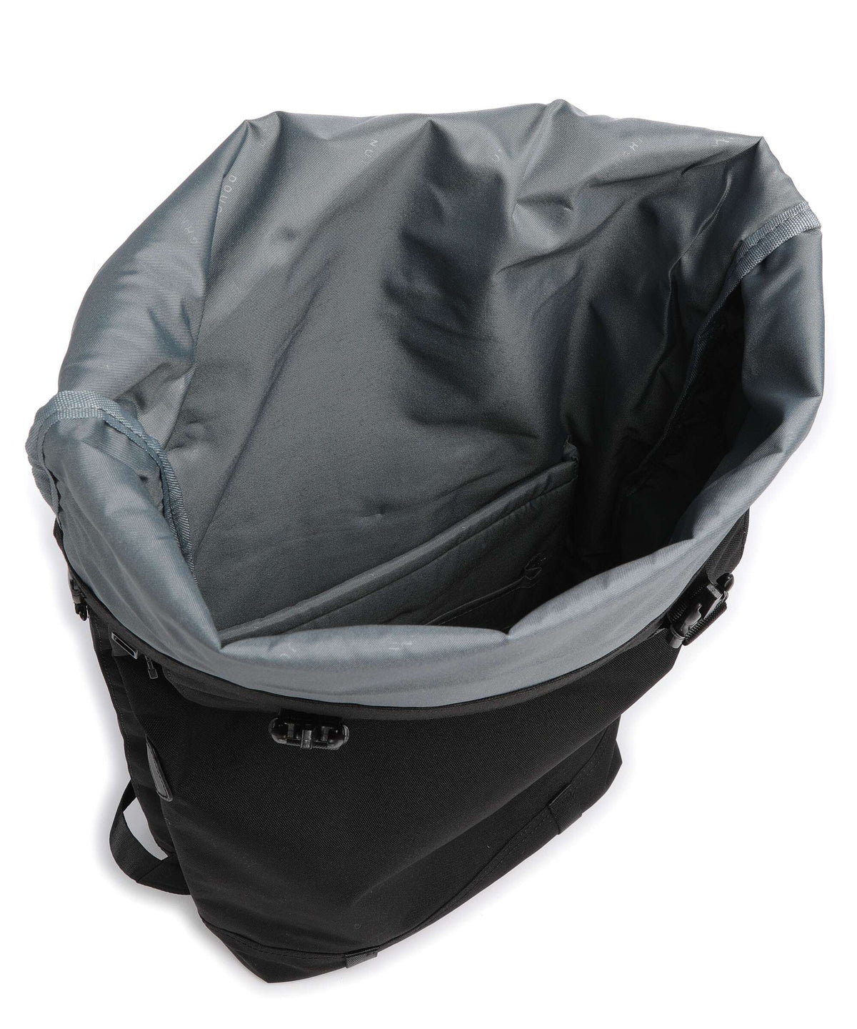 Doughnut Glossy Blocking Christopher Rolltop backpack black