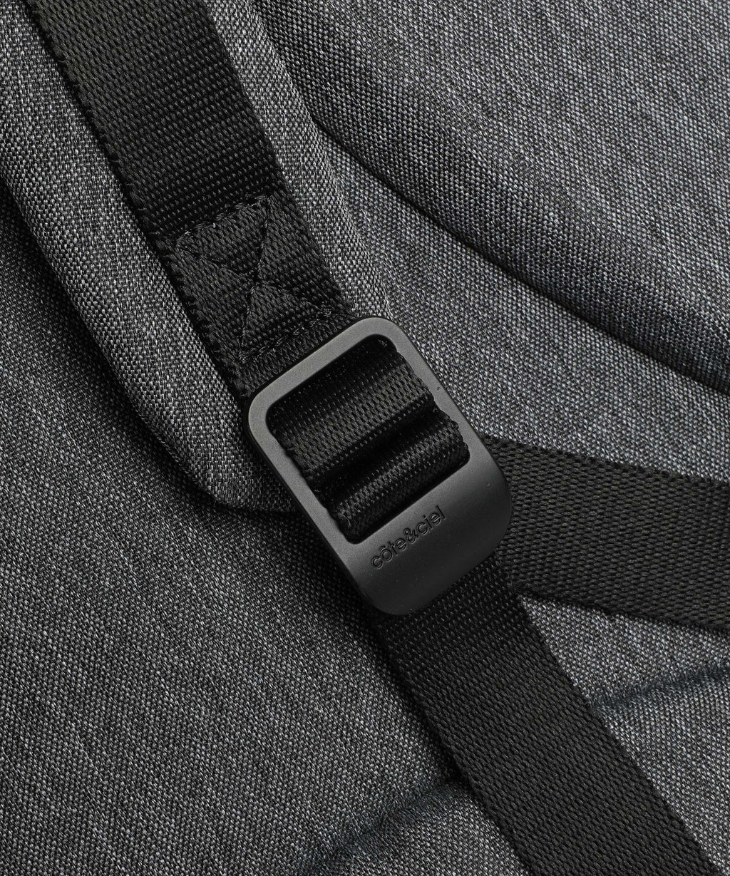 Côte&Ciel Yarn Rhine Laptop backpack black melange