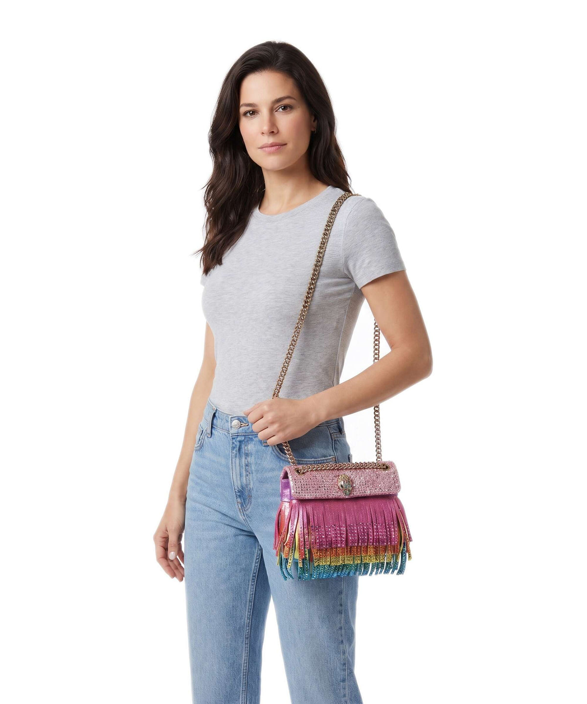 Kurt Geiger Kensington Mini Fringe Shoulder bag multi