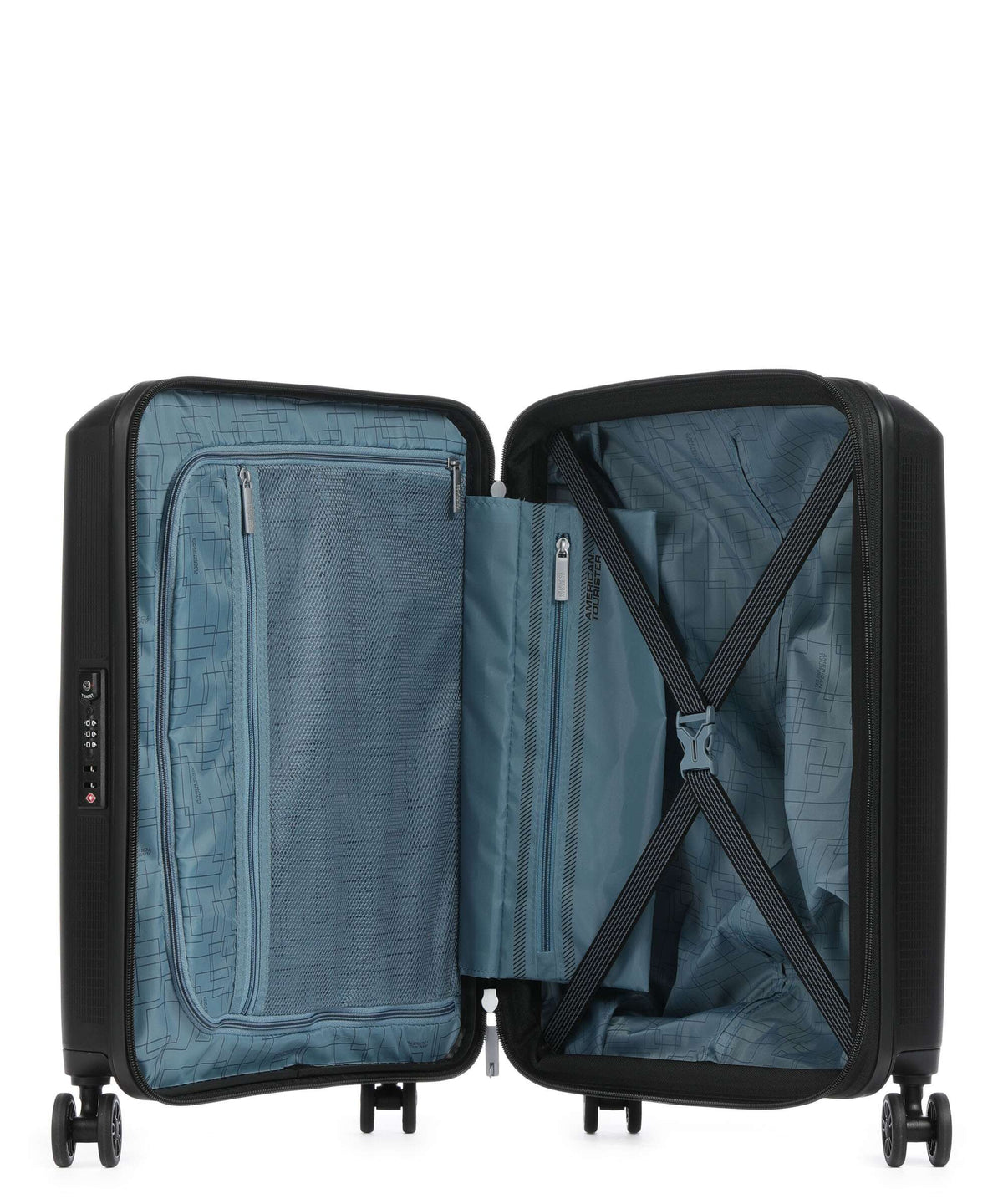 American Tourister Aerostep Spinner (4 wheels) black