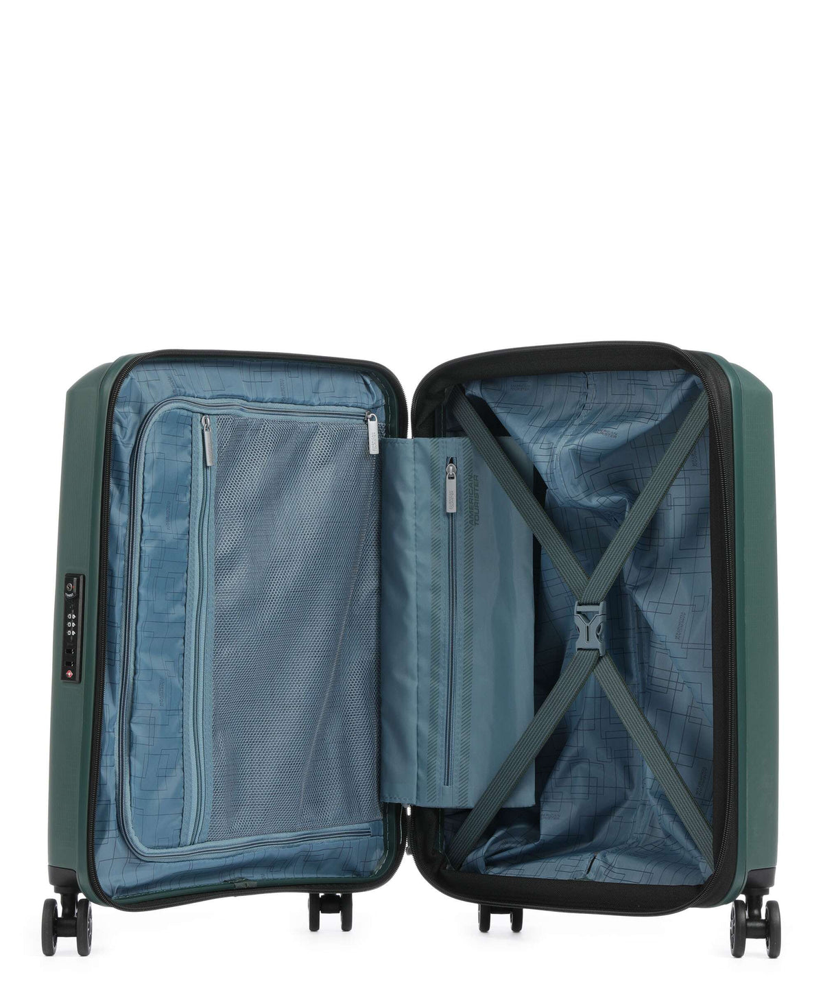 American Tourister Aerostep Spinner (4 wheels) dark forest