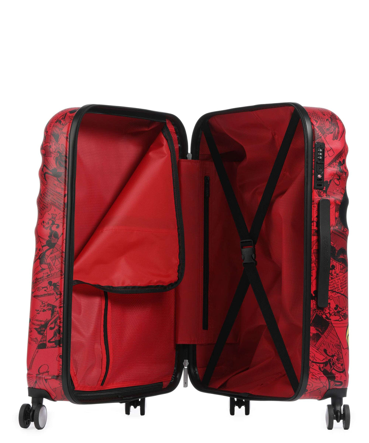 American Tourister Wavebreaker Disney Spinner (4 wheels) mickey comics red