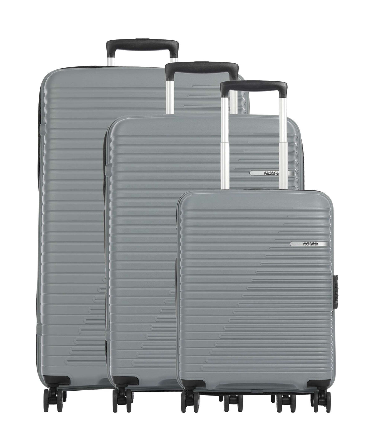 American Tourister Liftoff Suitcase set (4 wheels) charcoal grey