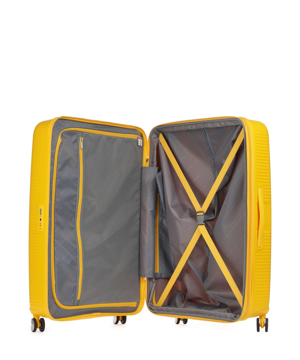 American Tourister Soundbox Spinner (4 wheels) golden yellow