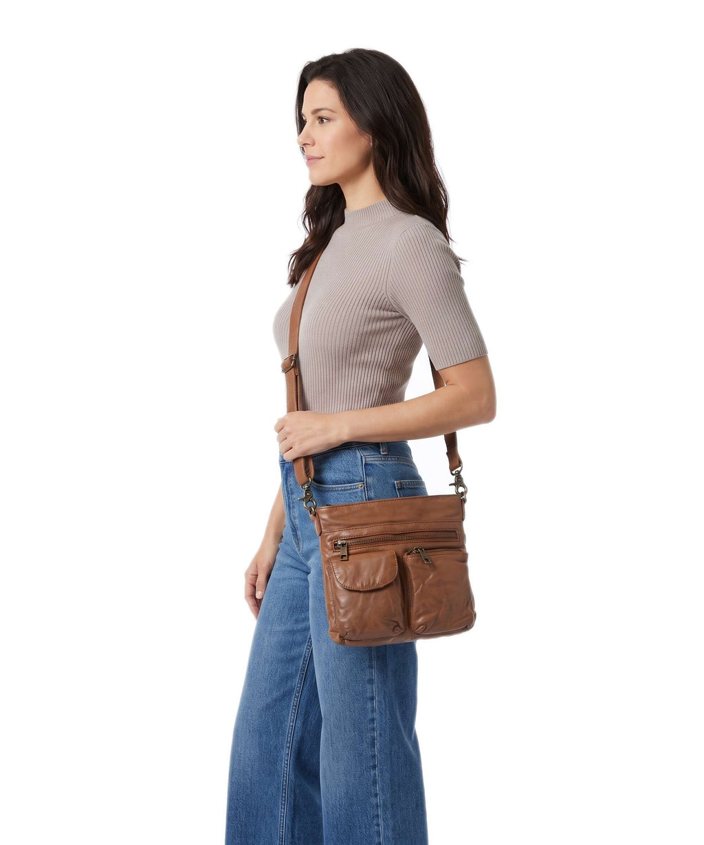 Depeche Power Field Shoulder bag cognac