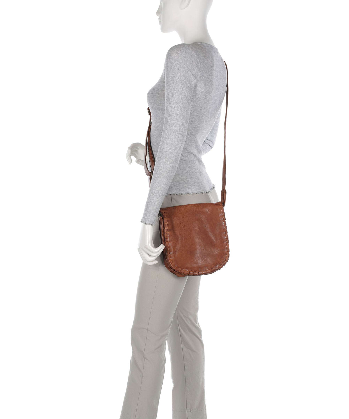 Depeche Tailors Stitch Crossbody bag cognac