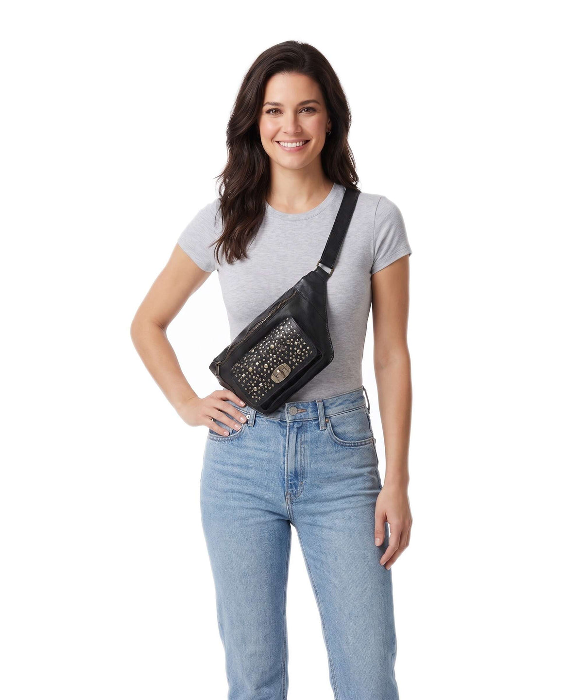 Depeche Metal Memory Belt bag black