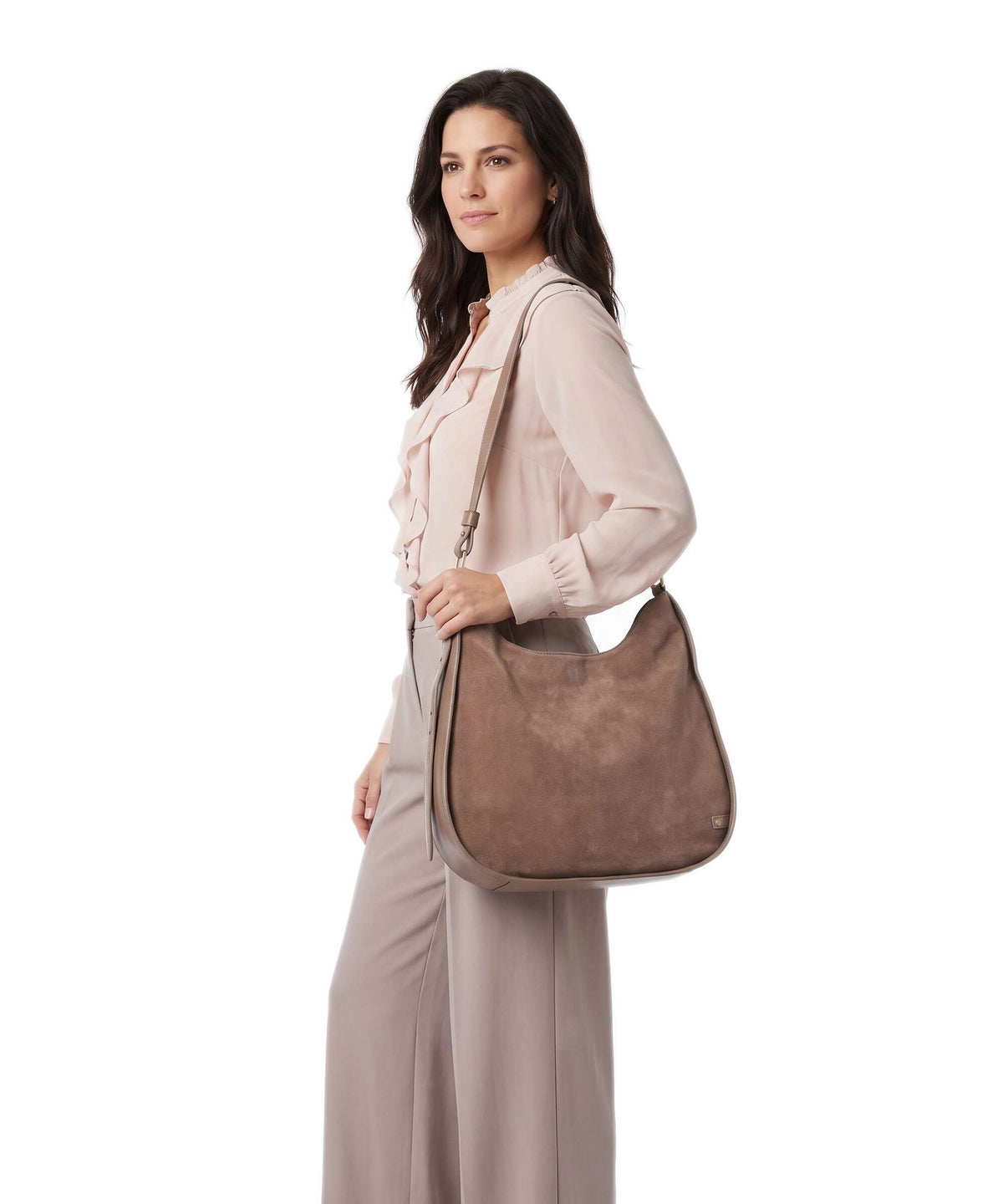 Depeche Madrid Hobo bag taupe