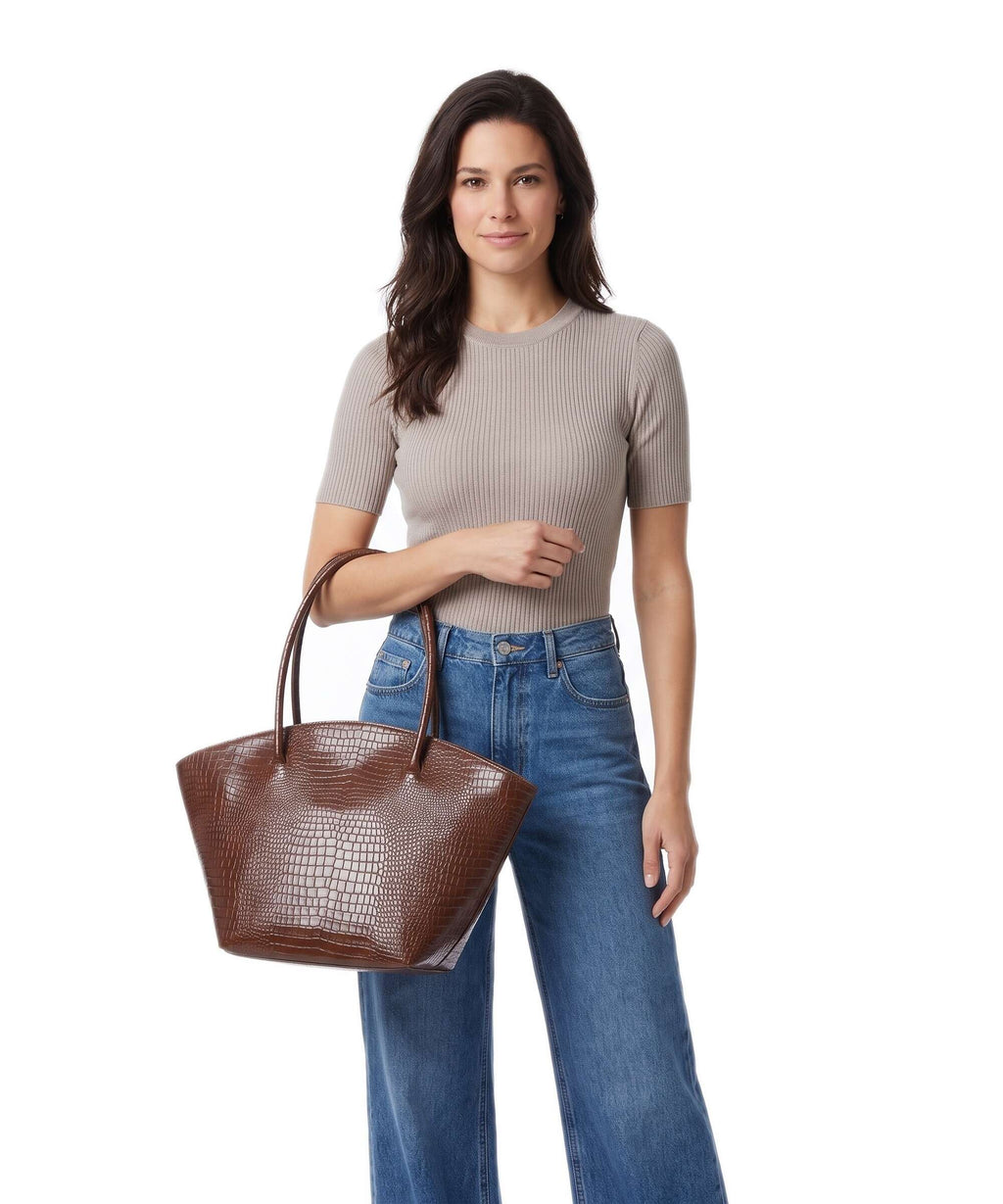 Depeche Fashion Favourites Tote bag cognac croco