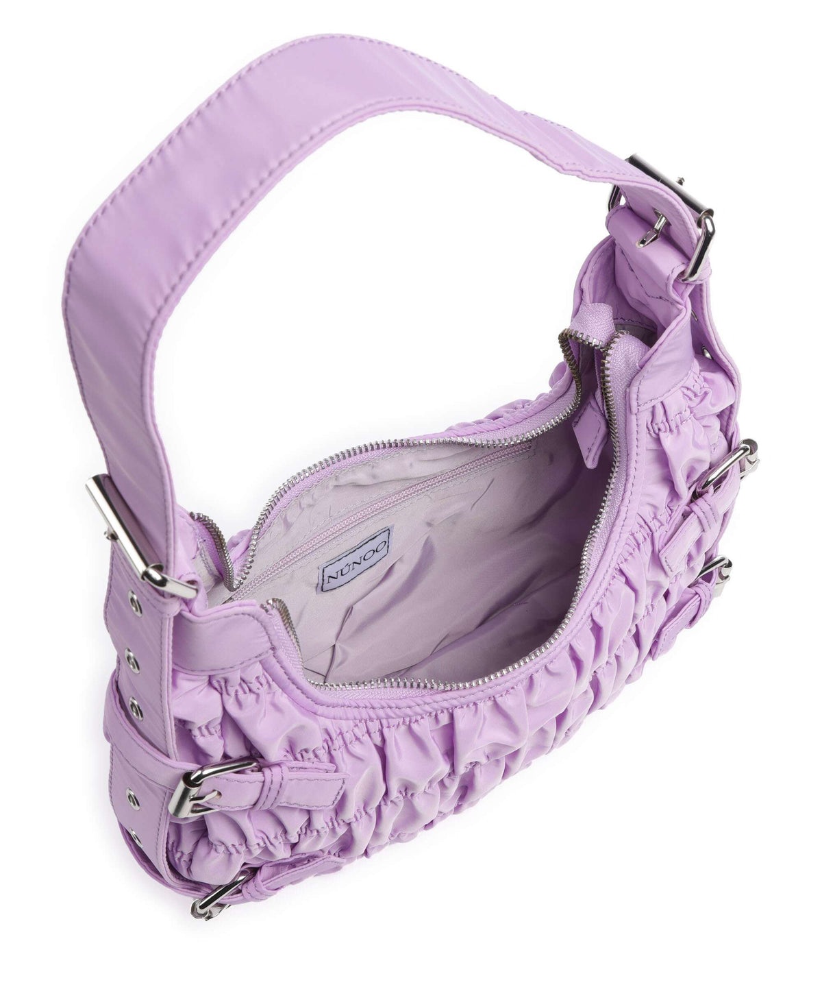 Núnoo Recycled Nylon Alaska Hobo bag purple