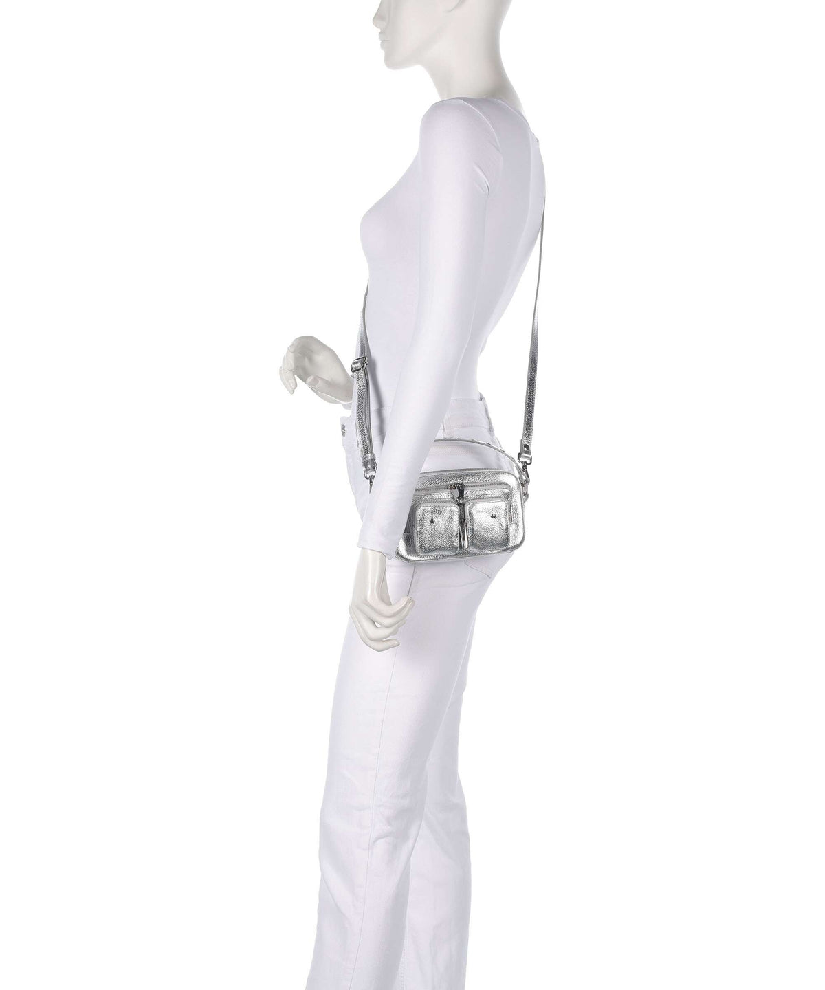 Núnoo Metallic Helena Crossbody bag silver
