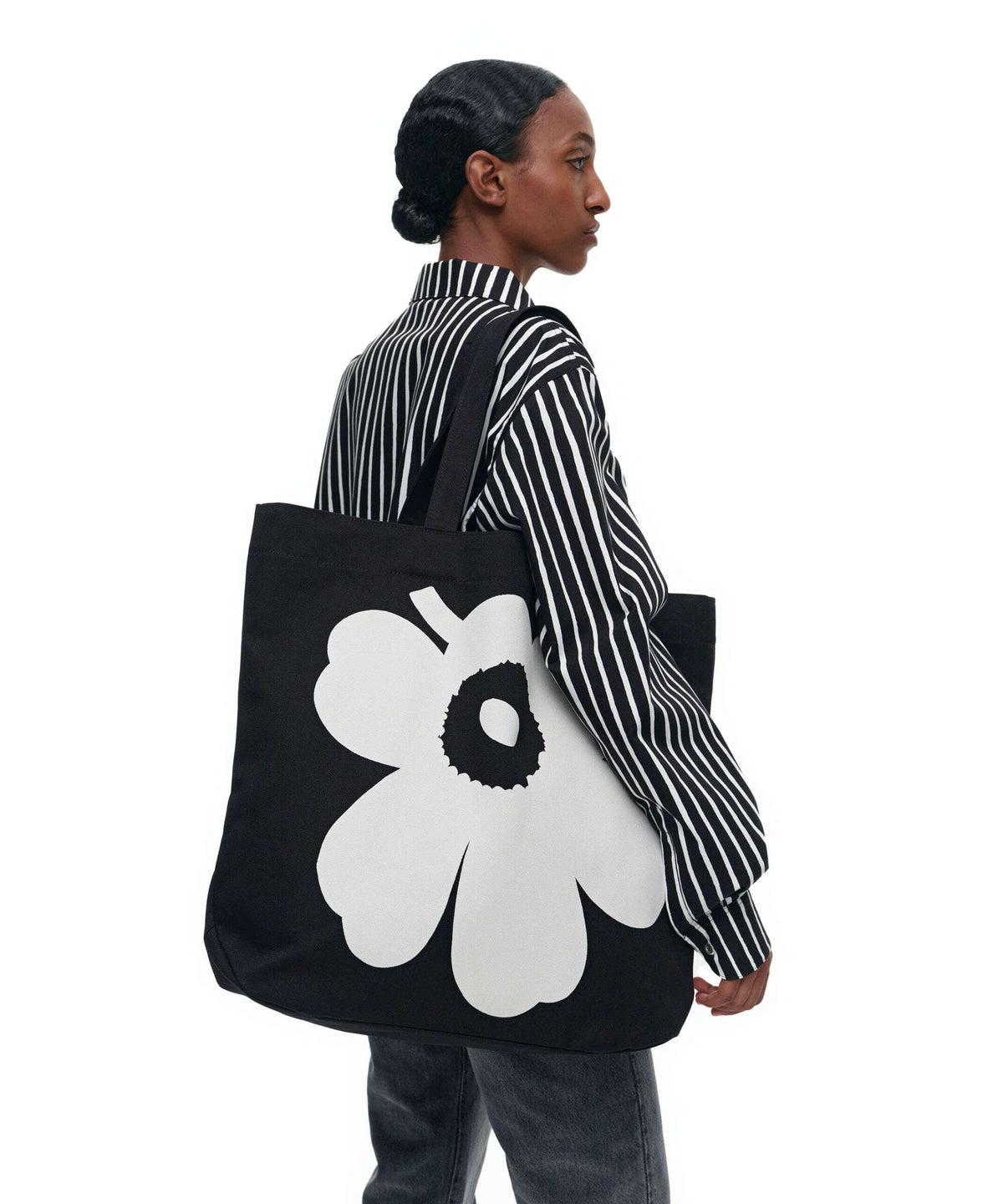 Marimekko Kioski Torna Unikko Tote bag black/white