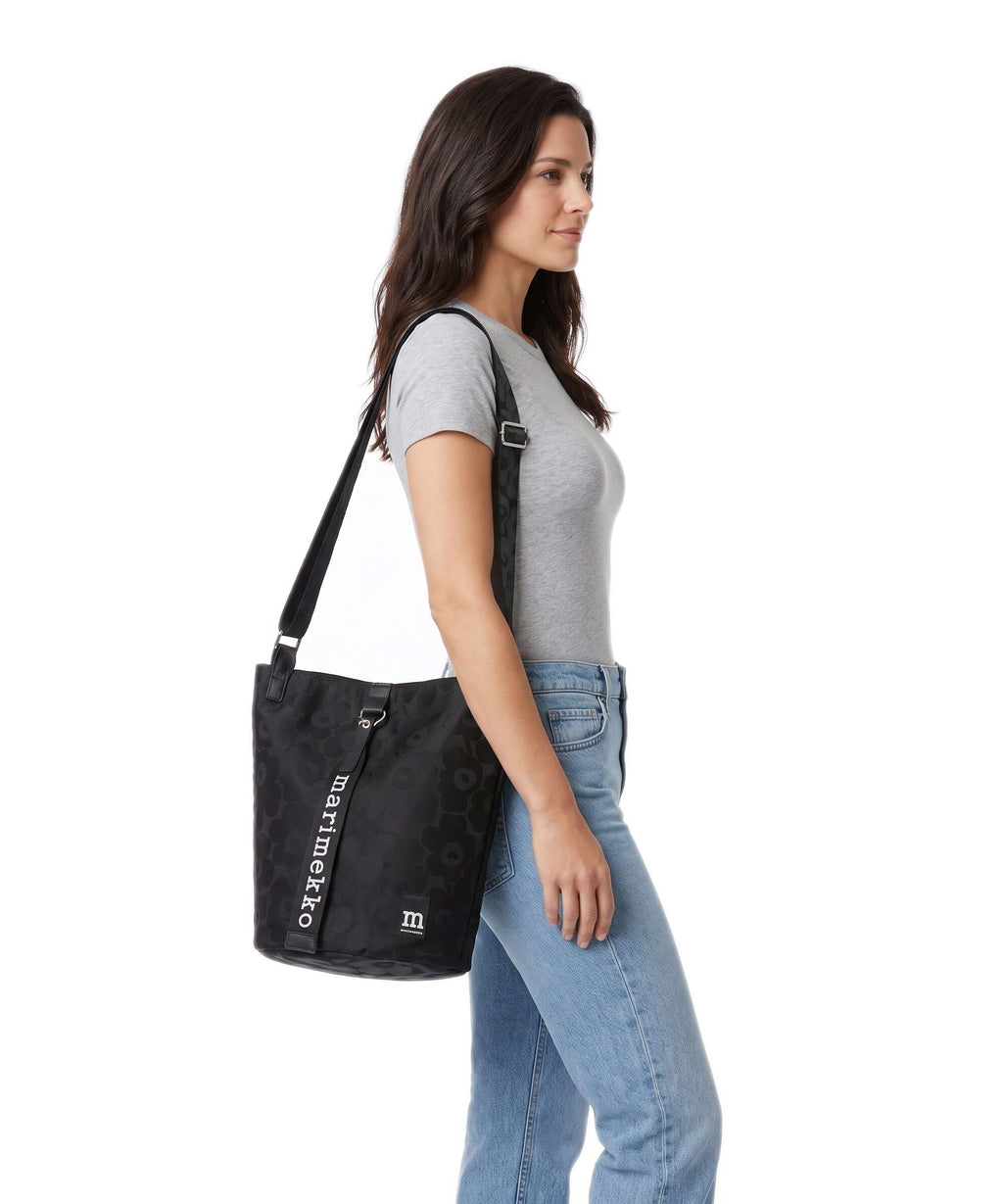 Marimekko All Day Unikko Hobo bag black