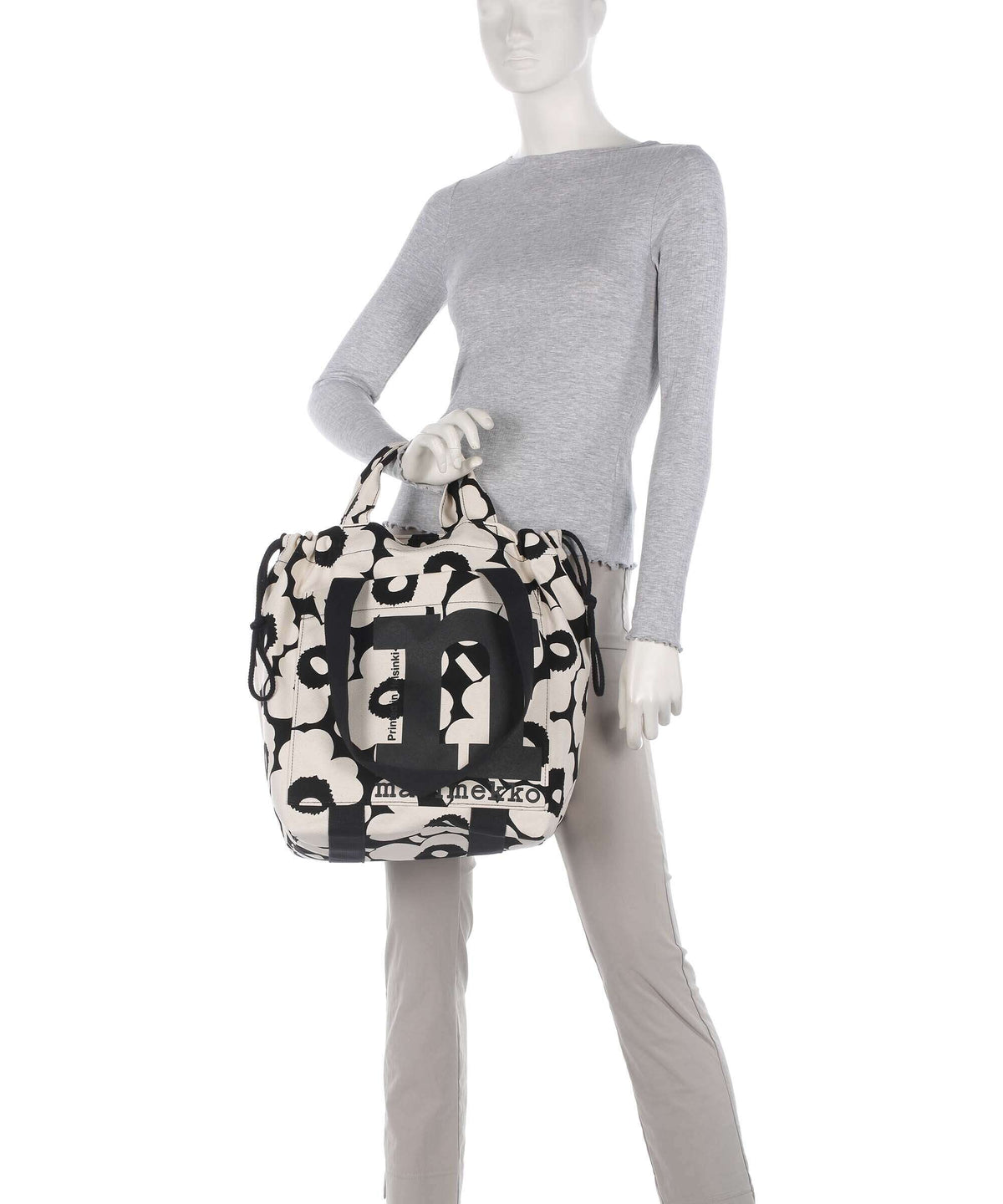 Marimekko Mono City Unikko Tote bag cotton/black