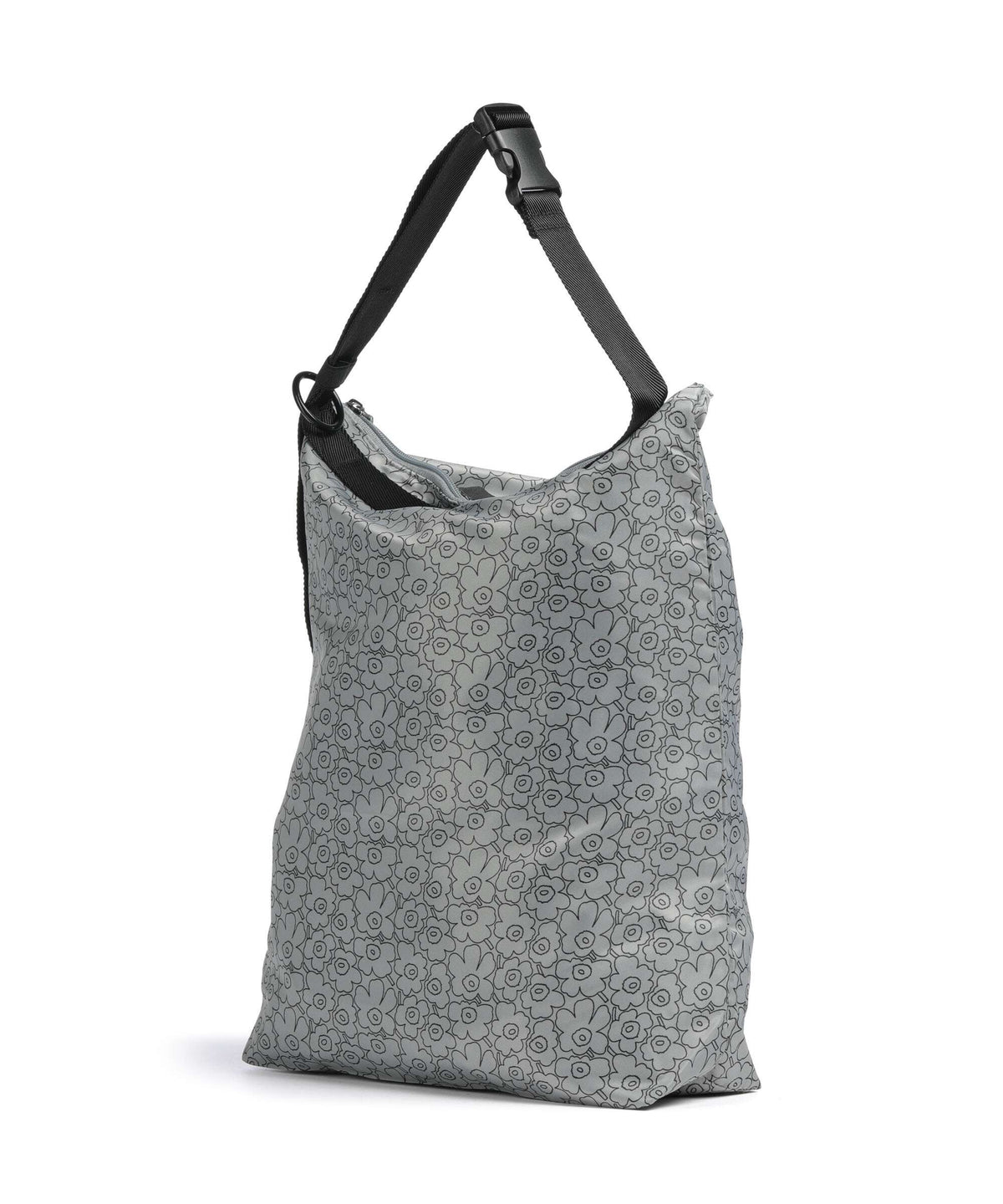 Marimekko Neat Unikko Piirto M Hobo bag grey/black