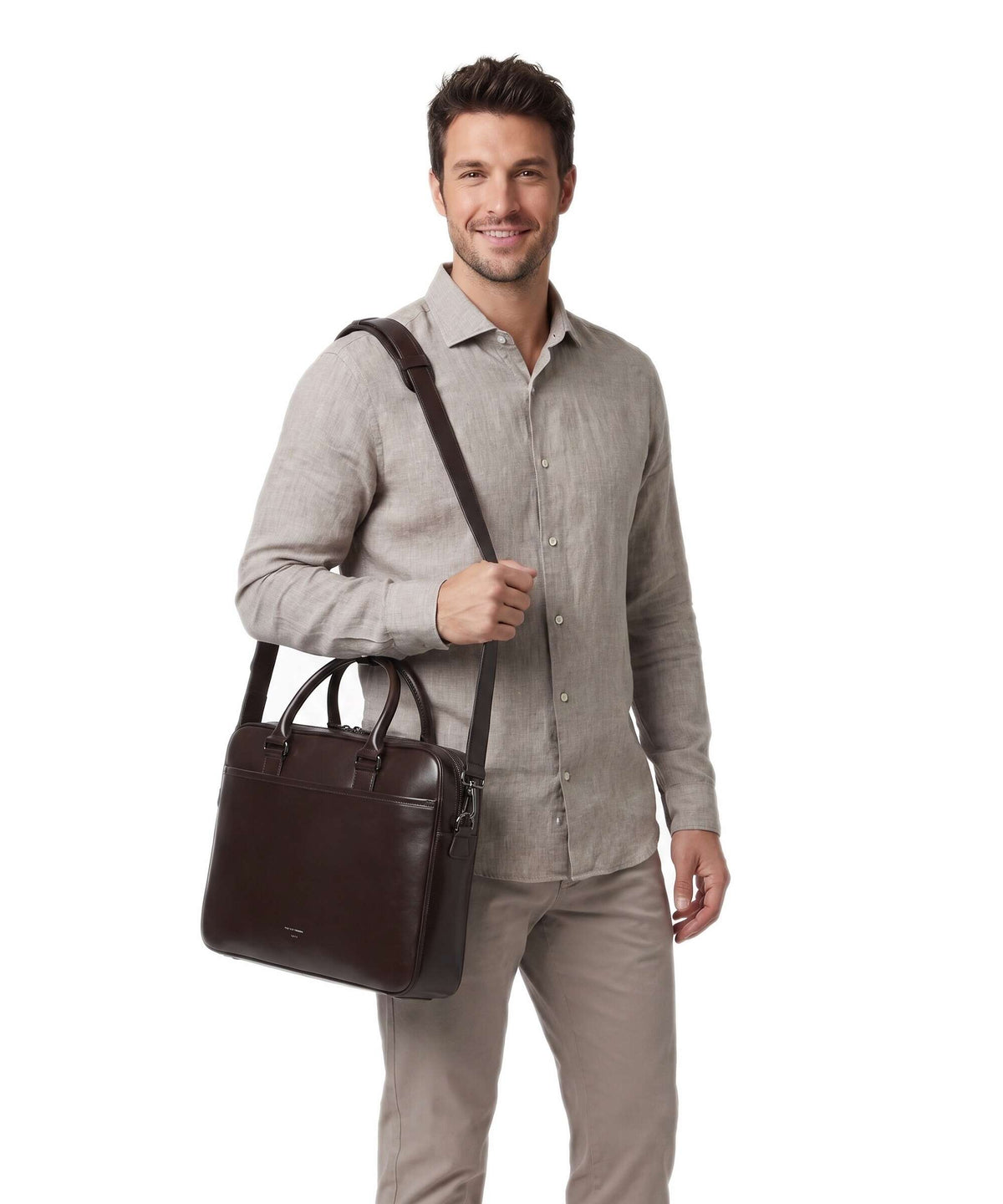 Tiger of Sweden Burin Briefcase dark brown