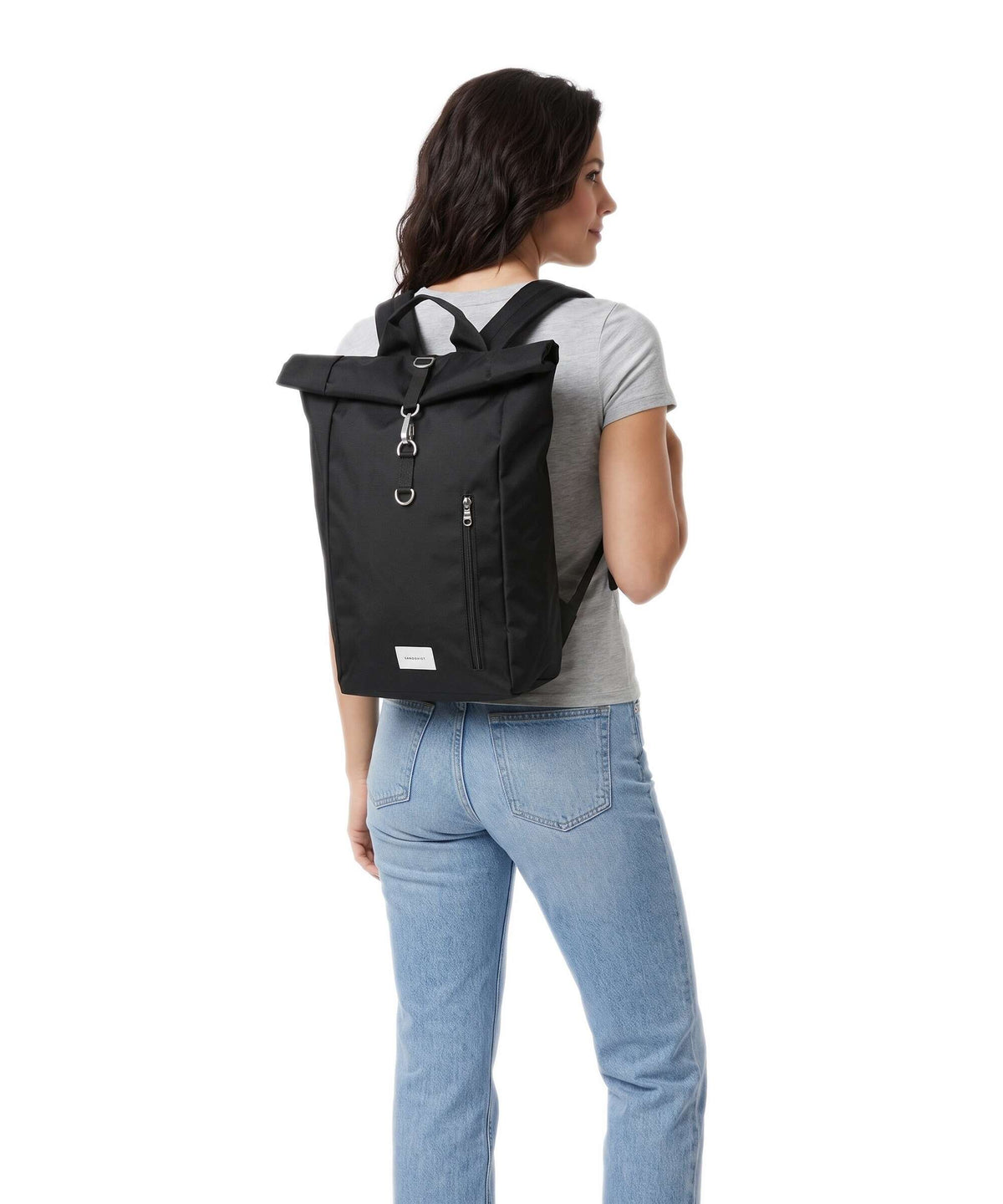 Sandqvist Ground L Rolltop backpack black