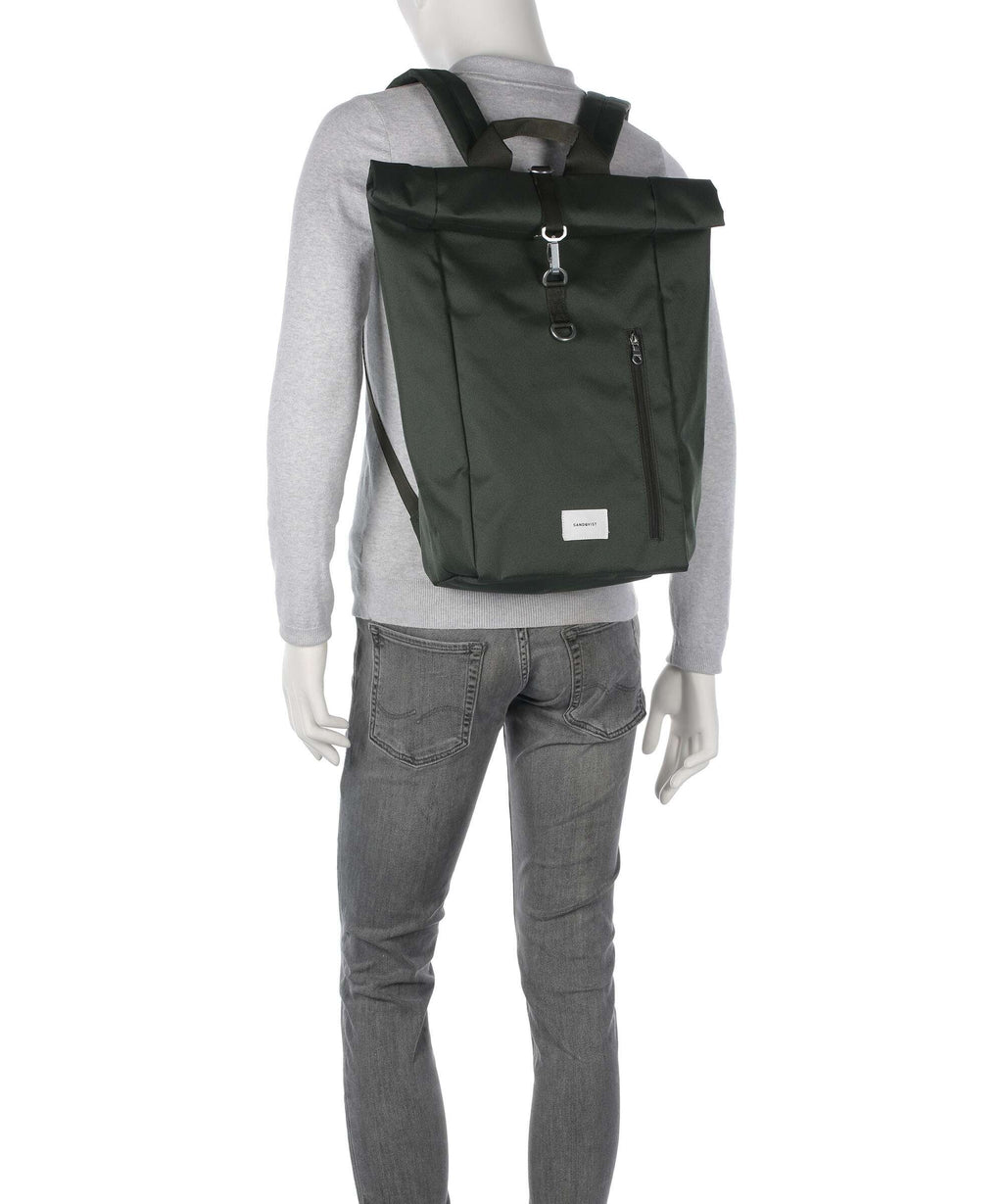 Sandqvist Ground L Rolltop backpack dawn green