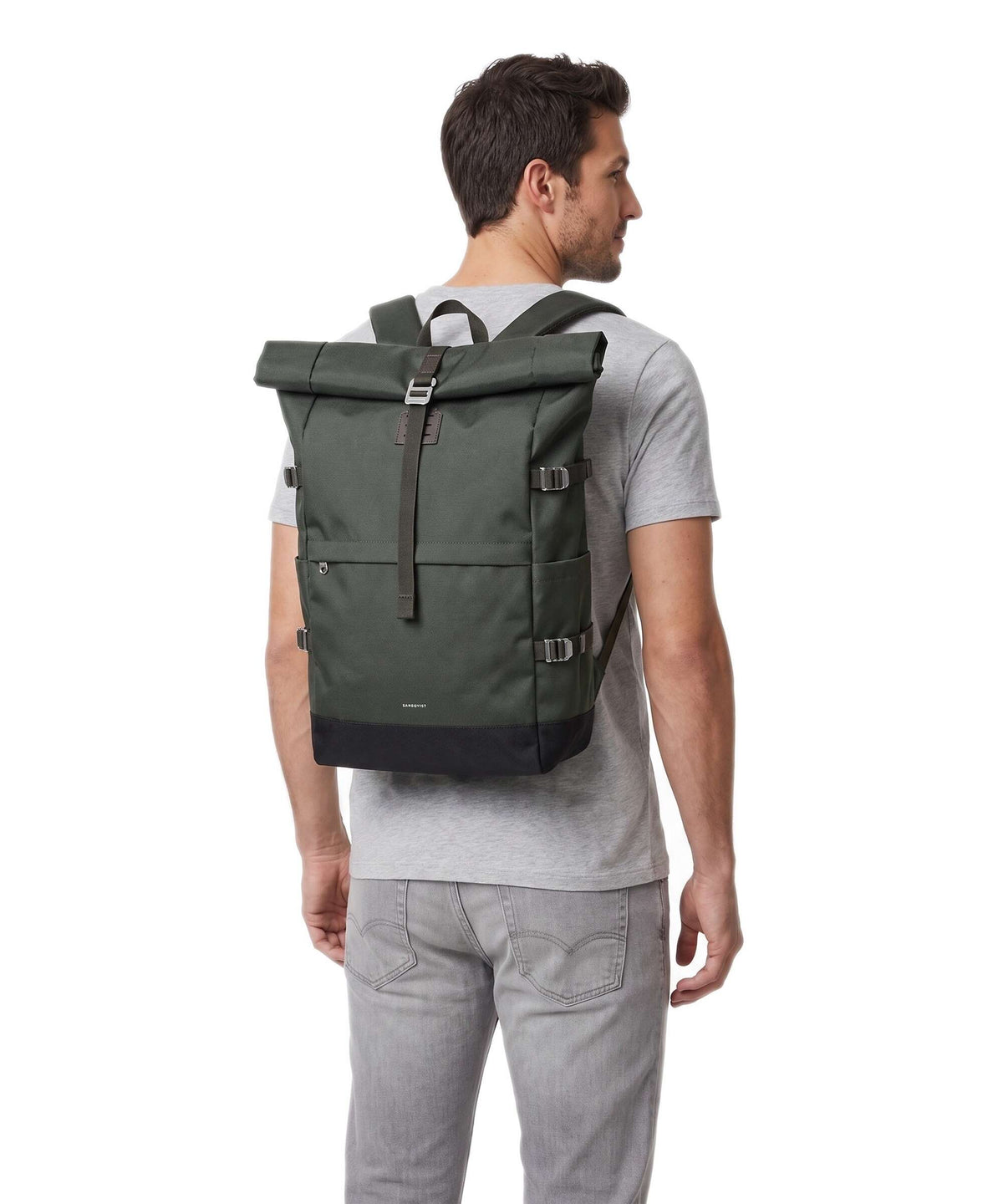 Sandqvist Icon L Rolltop backpack dawn green