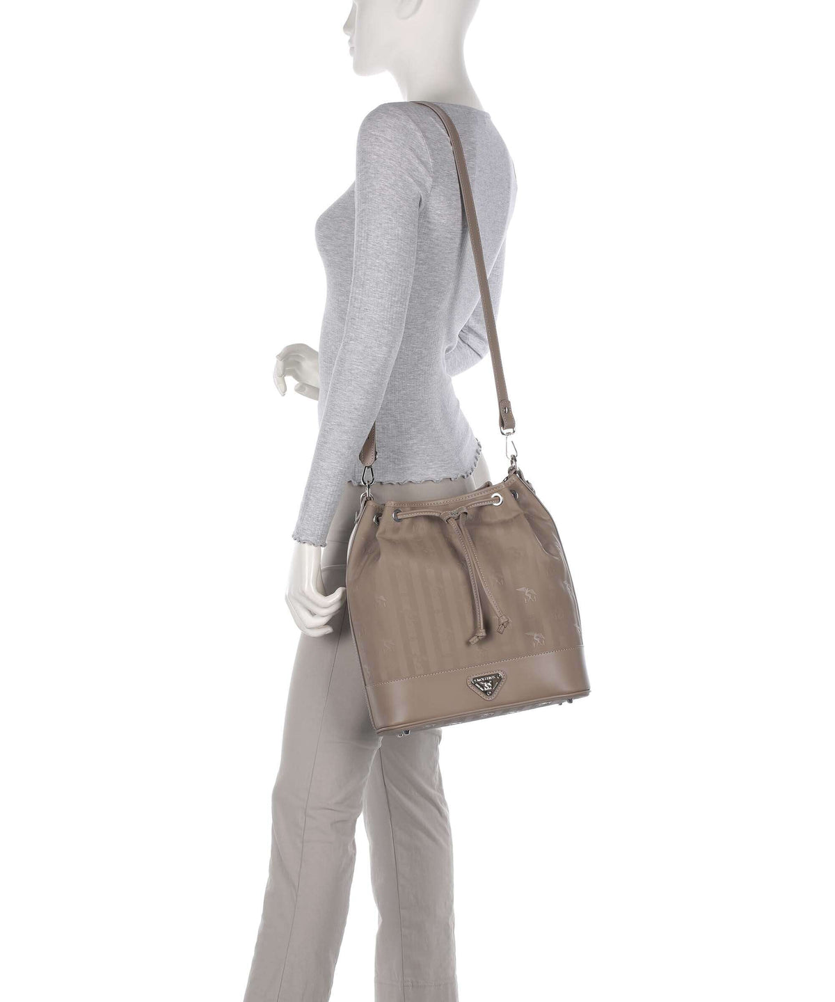 Maison Mollerus Vinerus Niesen Bucket bag taupe