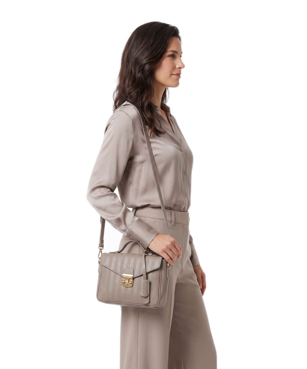Maison Mollerus Vinerus Meyrin Crossbody bag taupe grau