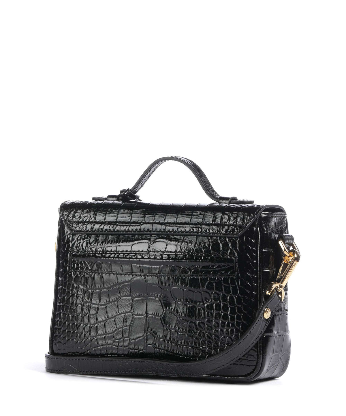 Maison Mollerus Croco Meyrin Crossbody bag classic schwarz