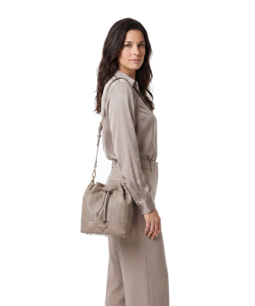 Maison Mollerus Vinerus Sion Bucket bag taupe