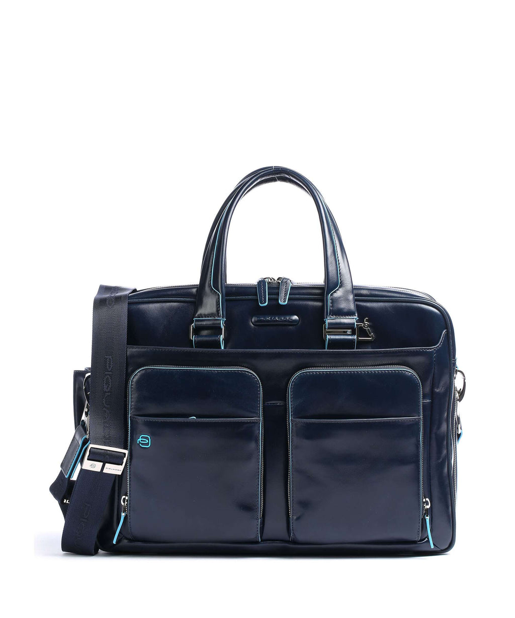 Piquadro Blue Square Briefcase blu