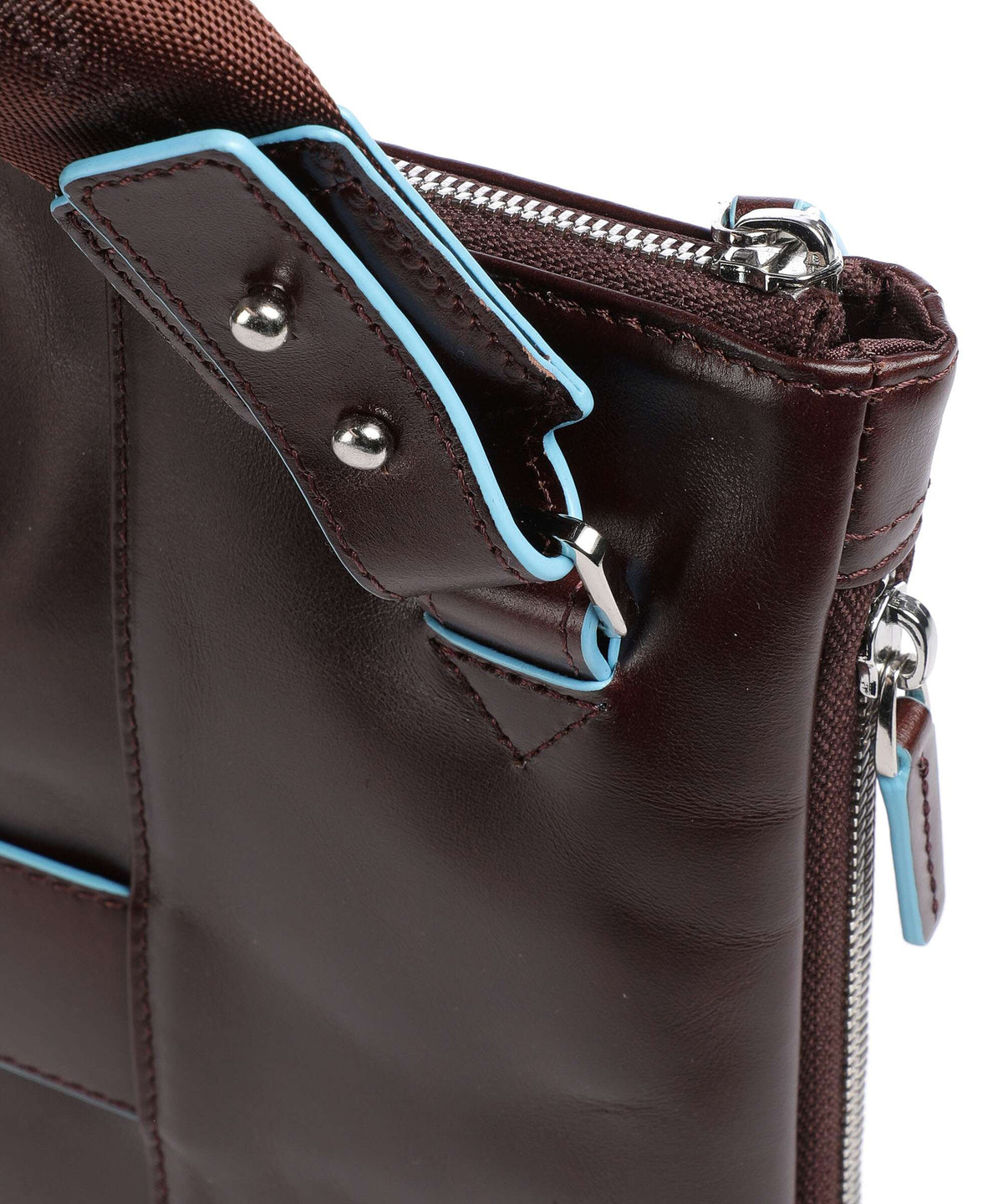 Piquadro Blue Square Briefcase mahogany