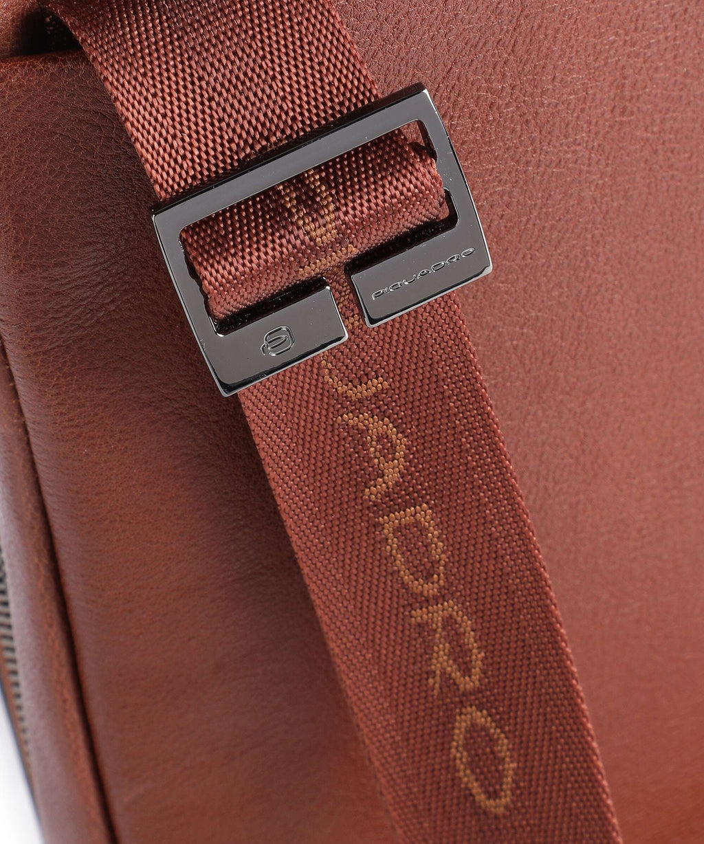 Piquadro Black Square Crossbody bag cuoio