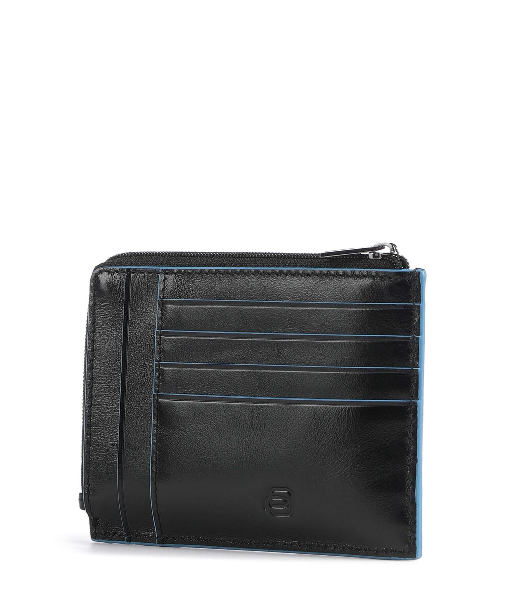 Piquadro Blue Square Credit card holder black
