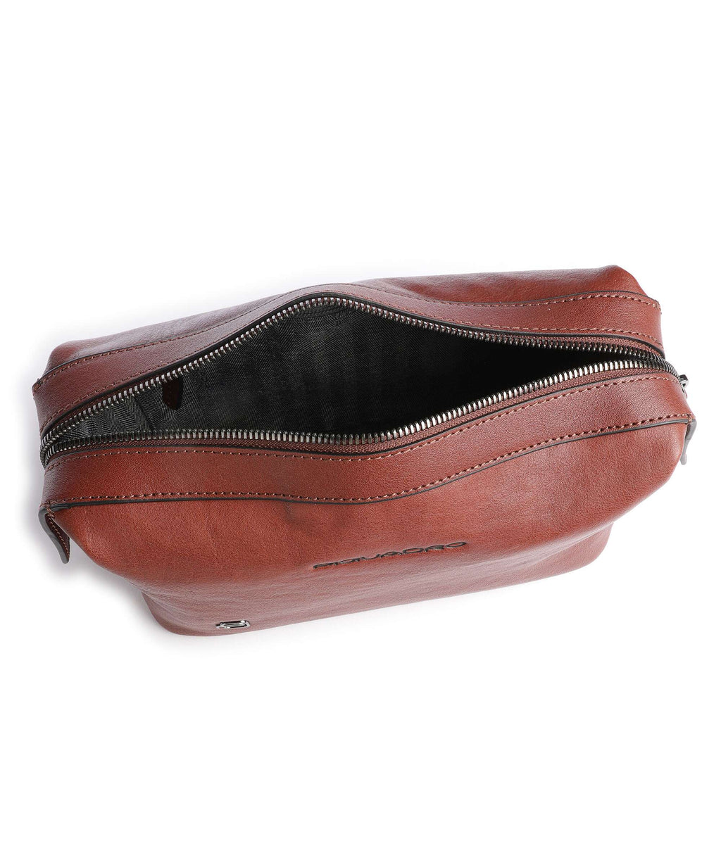 Piquadro Black Square Toiletry bag cuoio