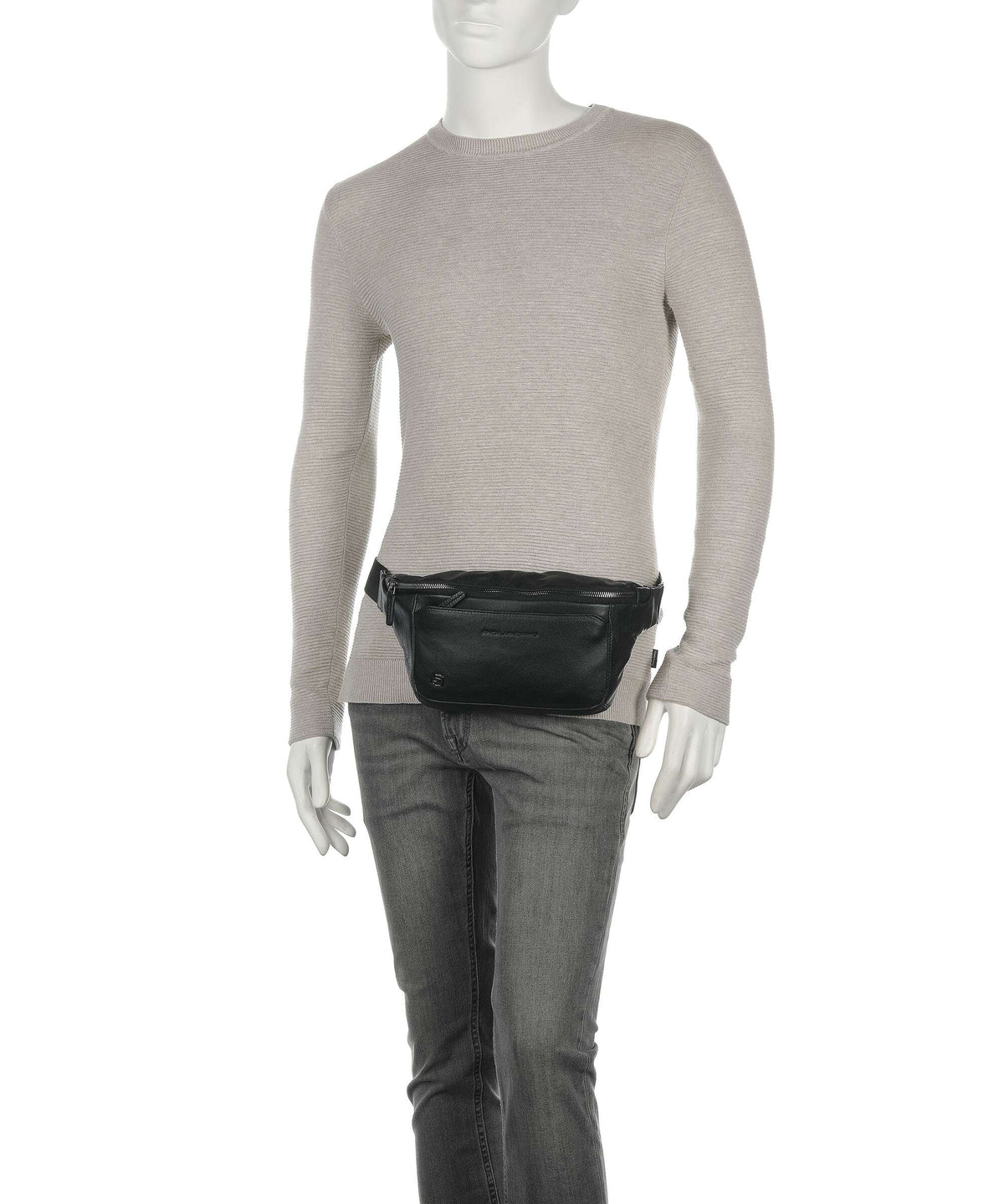 Piquadro Black Square Belt bag black