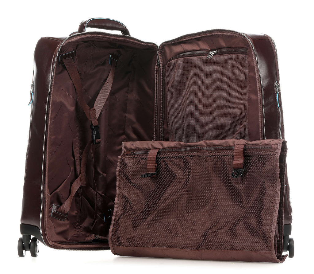 Piquadro Blue Square Spinner (4 wheels) mahogany