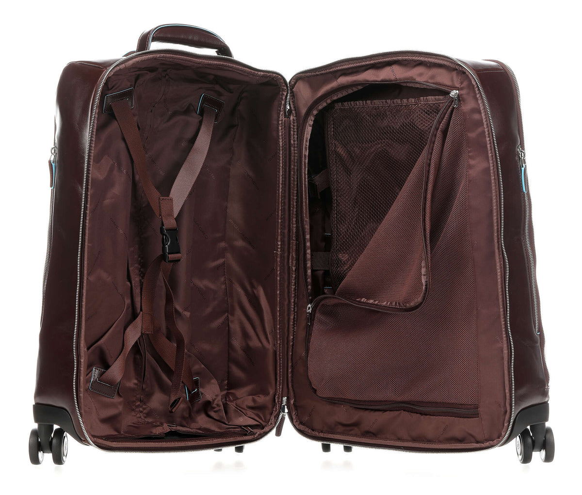 Piquadro Blue Square Spinner (4 wheels) mahogany