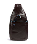 Piquadro Blue Square Sling bag mahogany
